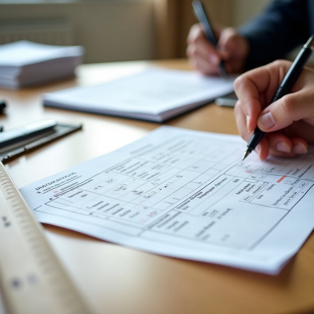 Processo di audit delle spese fisse con documenti e fogli di calcolo